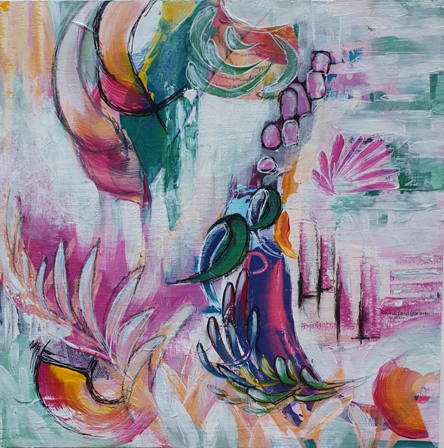 Ein abstraktes Ölgemälde von Daria